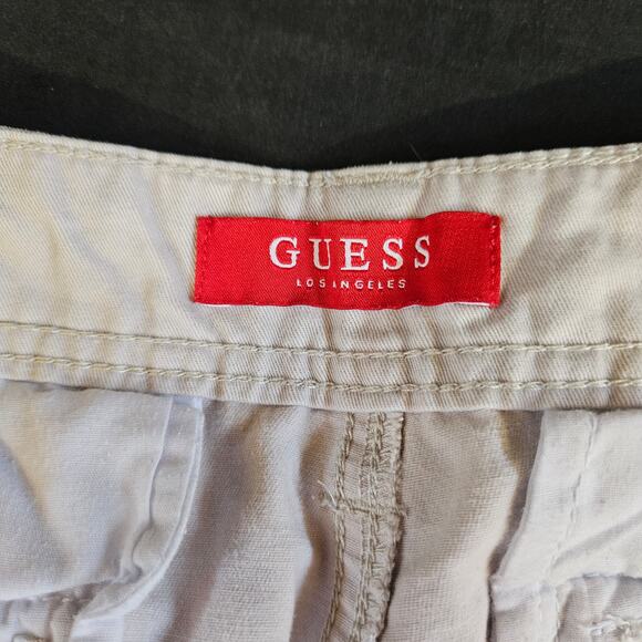 Guess Cargo Shorts Size 32 Khaki Outdoors Gorpcore Utility - Picture 7 of 13